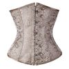 Womens Classic Bridal Underbust Boned Corset Waist Trainer Body Sculpting Wear Lace-up Lingerie, Beige