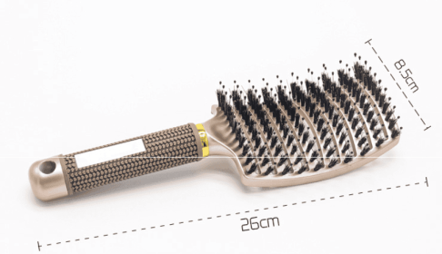 Hairbrush Anti Klit Brushy Haarborstel Women Detangler Hair Brush Bristle Nylon Scalp Massage  Teaser Hair Brush Comb (Option: Gold-Brush-1pc)