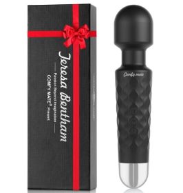 USB Rechargeable Portable 3 in 1 Massage Vibrator for Female Couple Interactive Toys Multi Powerful Vibranting Waterproof (Color: Black)